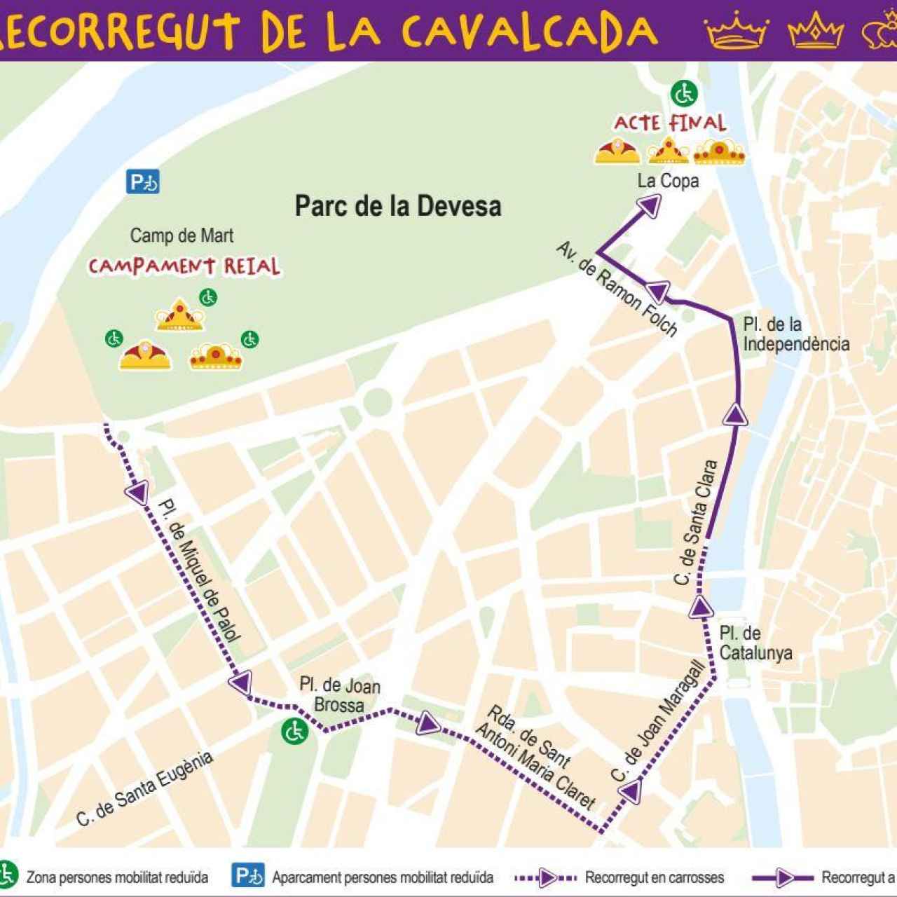 Este es el recorrido de la Cabalgata de Girona 2024