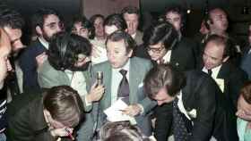 Josep Lluís Núñez, tras su victoria en las elecciones presidenciales del Barça de 1978