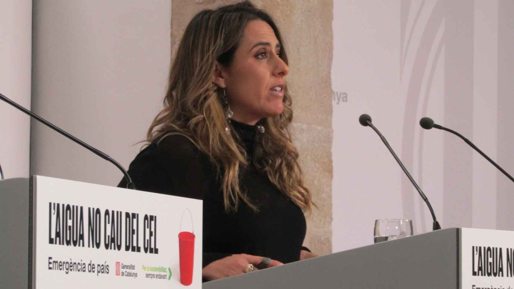 La portavoz del Govern, Patrícia Plaja, en una rueda de prensa en el Palau de la Generalitat tras la reunión del Consell Executiu