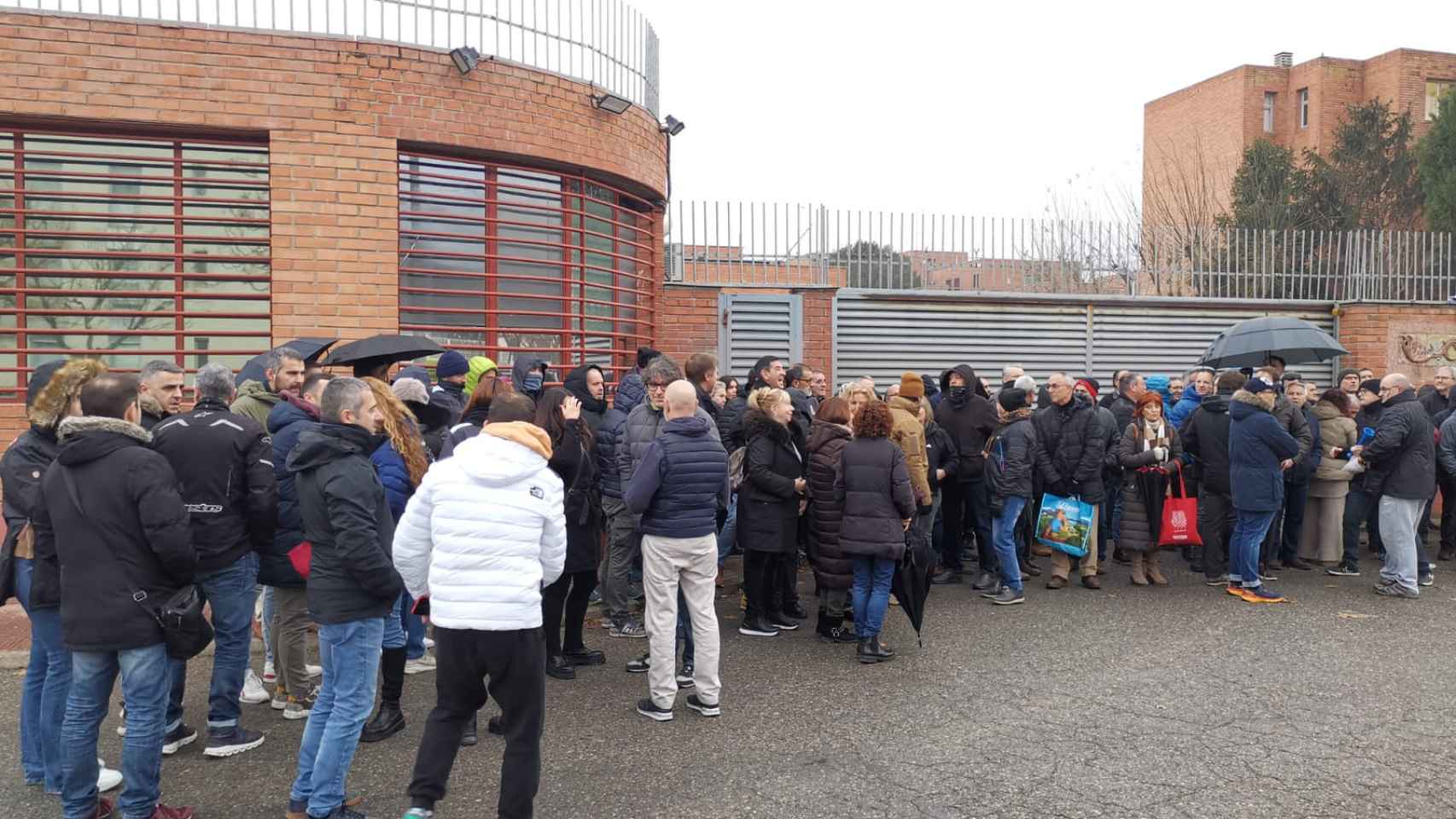 La protesta de funcionarios de prisiones en Lleida hoy