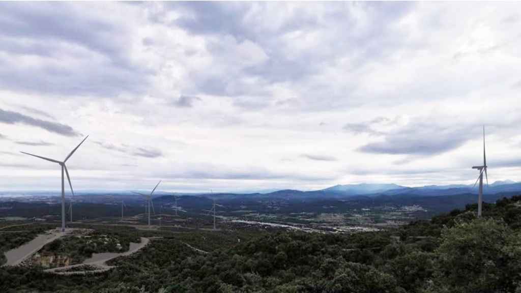 Imagen de la proyección del parque eólico Galatea