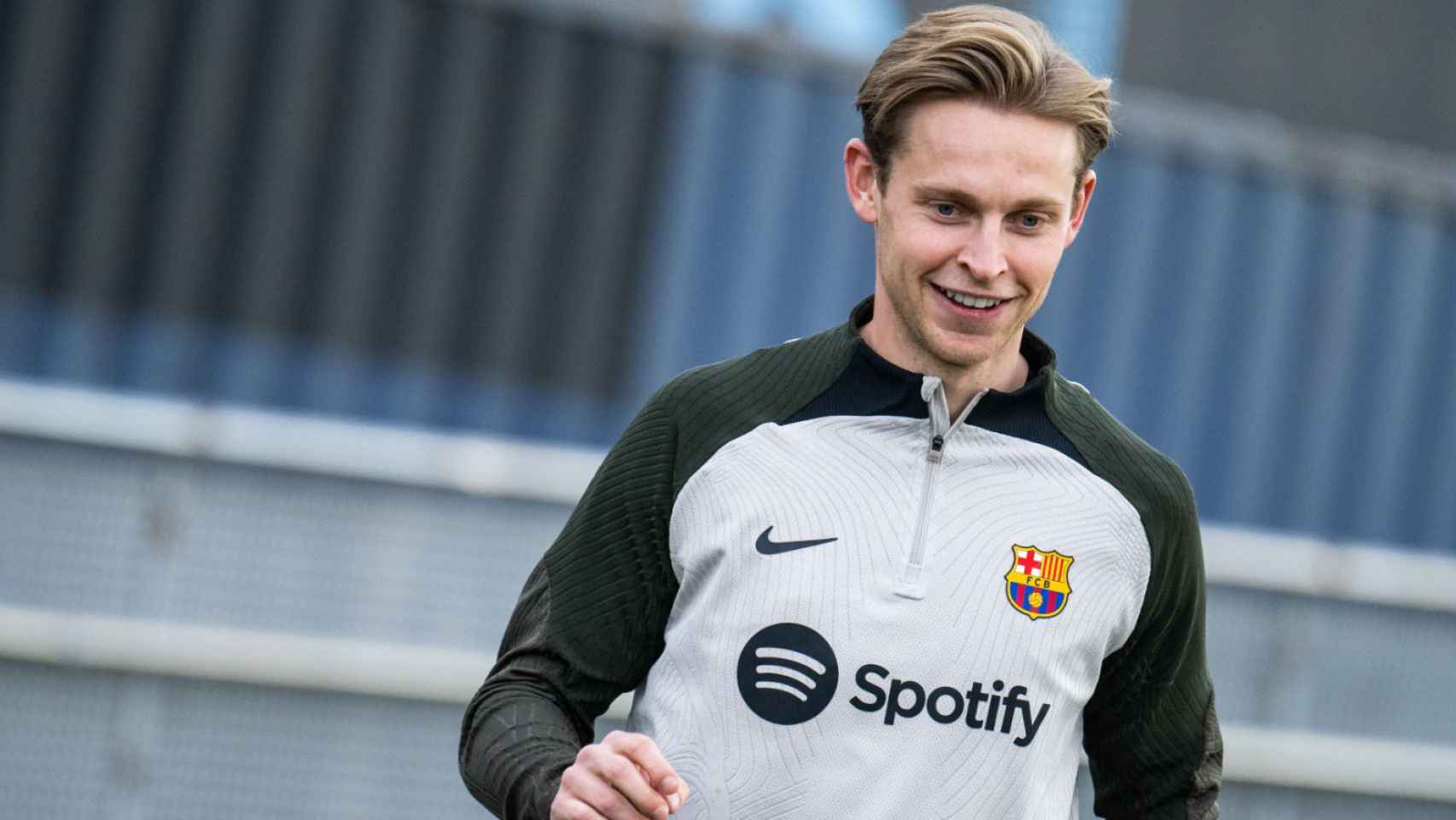 Frenkie de Jong, durante una sesión de entrenamiento del Barça