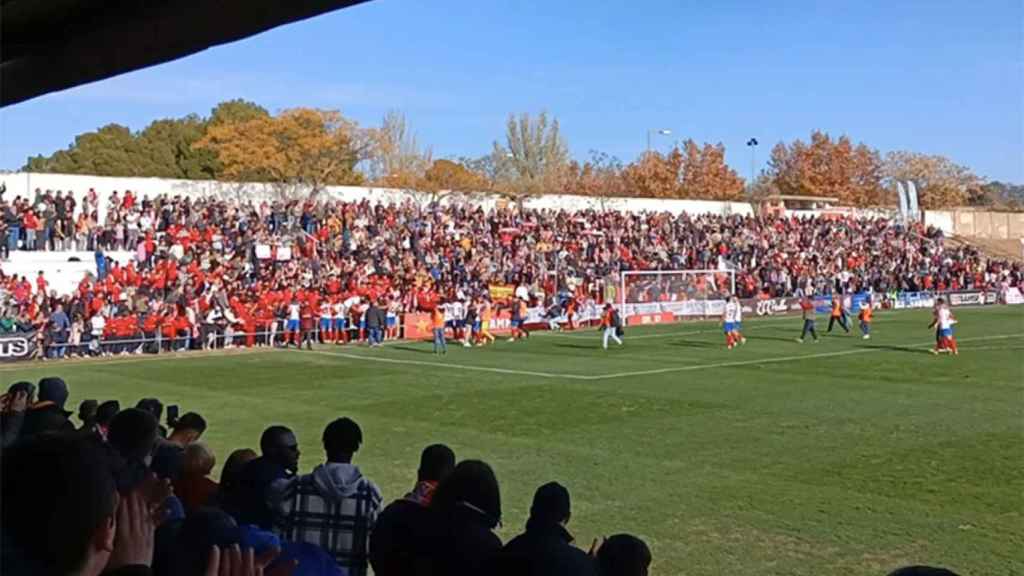 Imagen de un partido del Barbastro esta temporada 2023-24