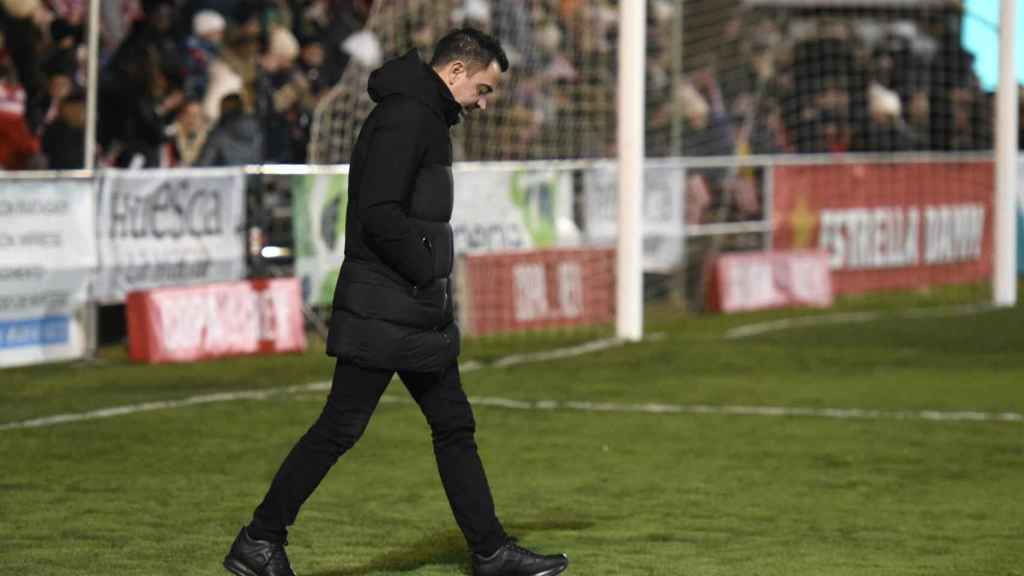 Xavi Hernández, tras el partido contra el Barbastro en Copa del Rey