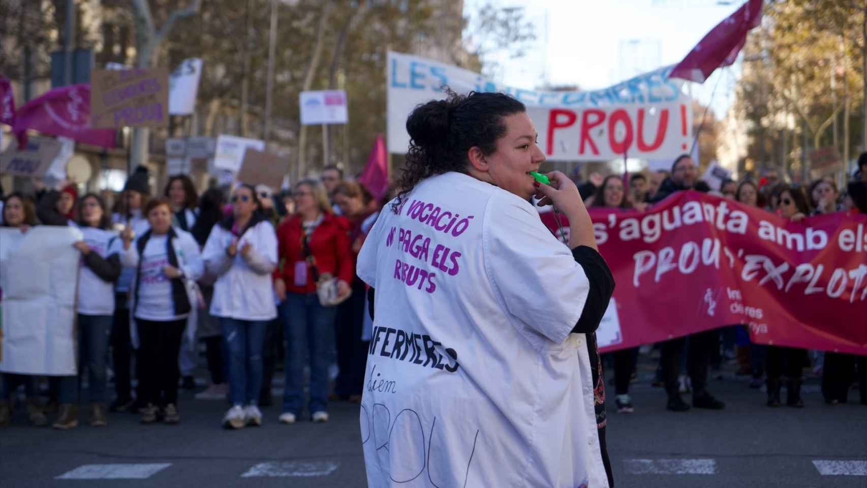 Manifestación de la enfermería en Barcelona