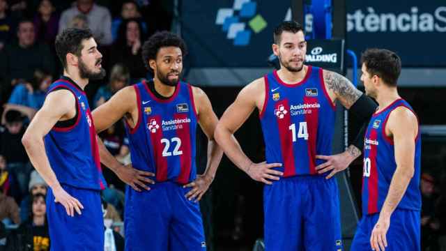 Kalinic, Parker, Willy y Laprovittola, tras un triunfo del Barça de basket