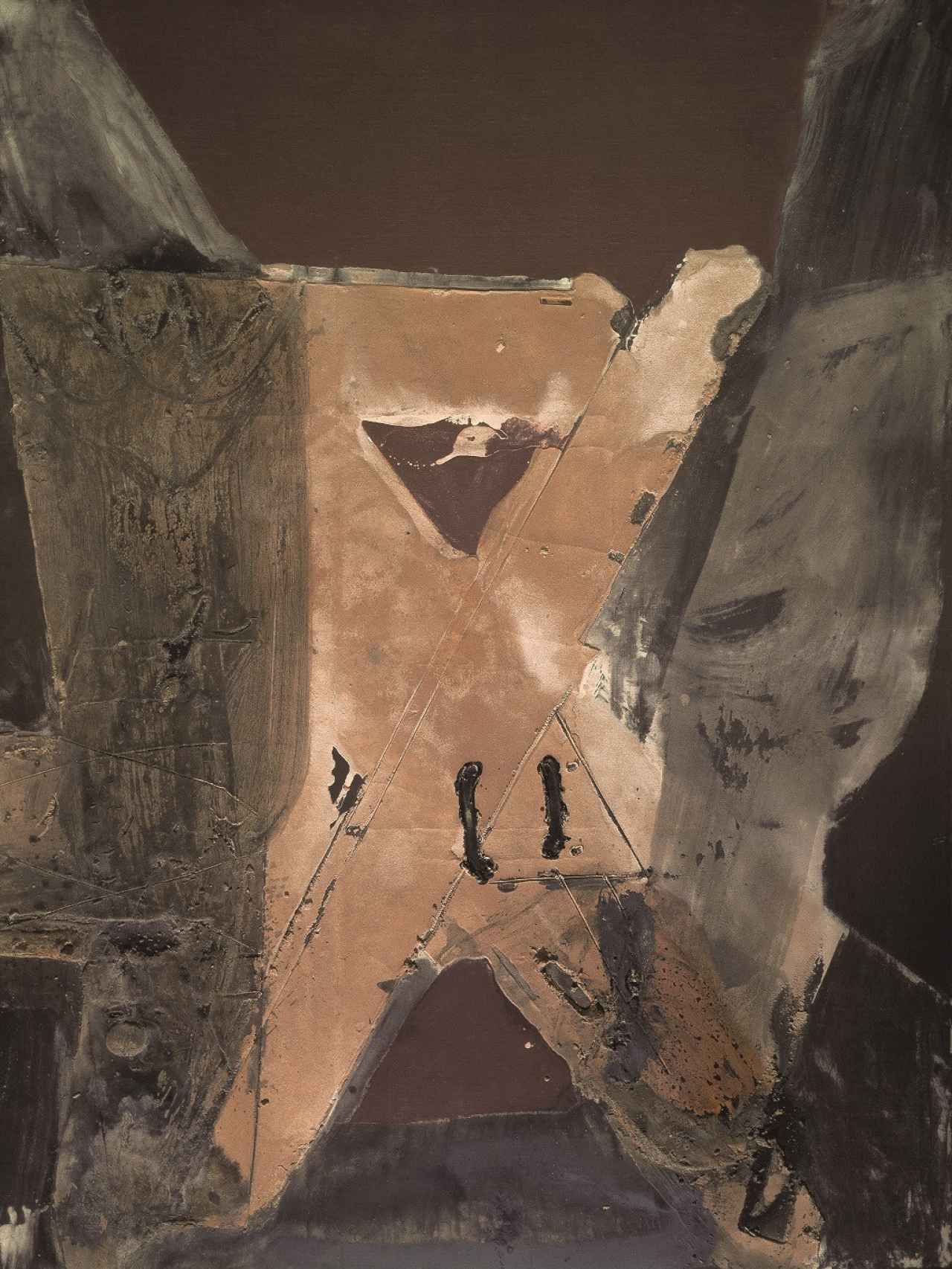 ‘Ocre-gris sobre marró’ (1962), de Antoni Tàpies.