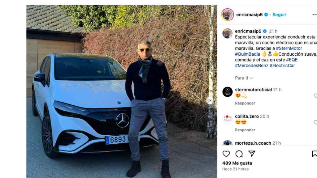 Masip posa con su nuevo coche