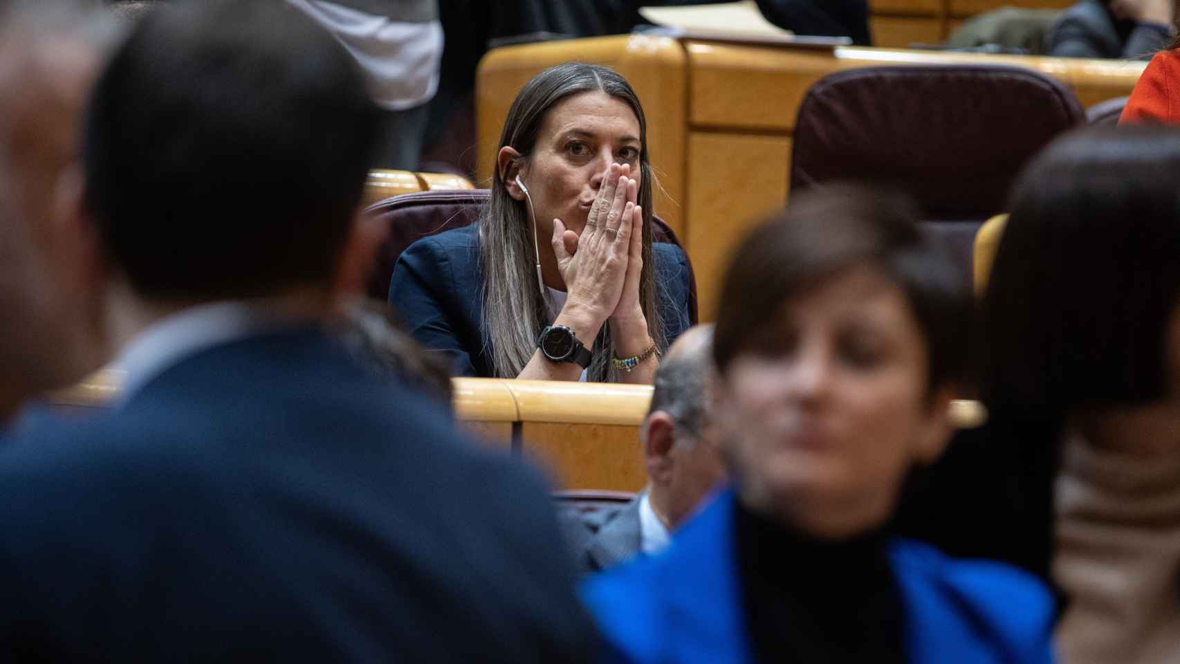 La portavoz de Junts en el Congreso, Miriam Nogueras, en el Senado
