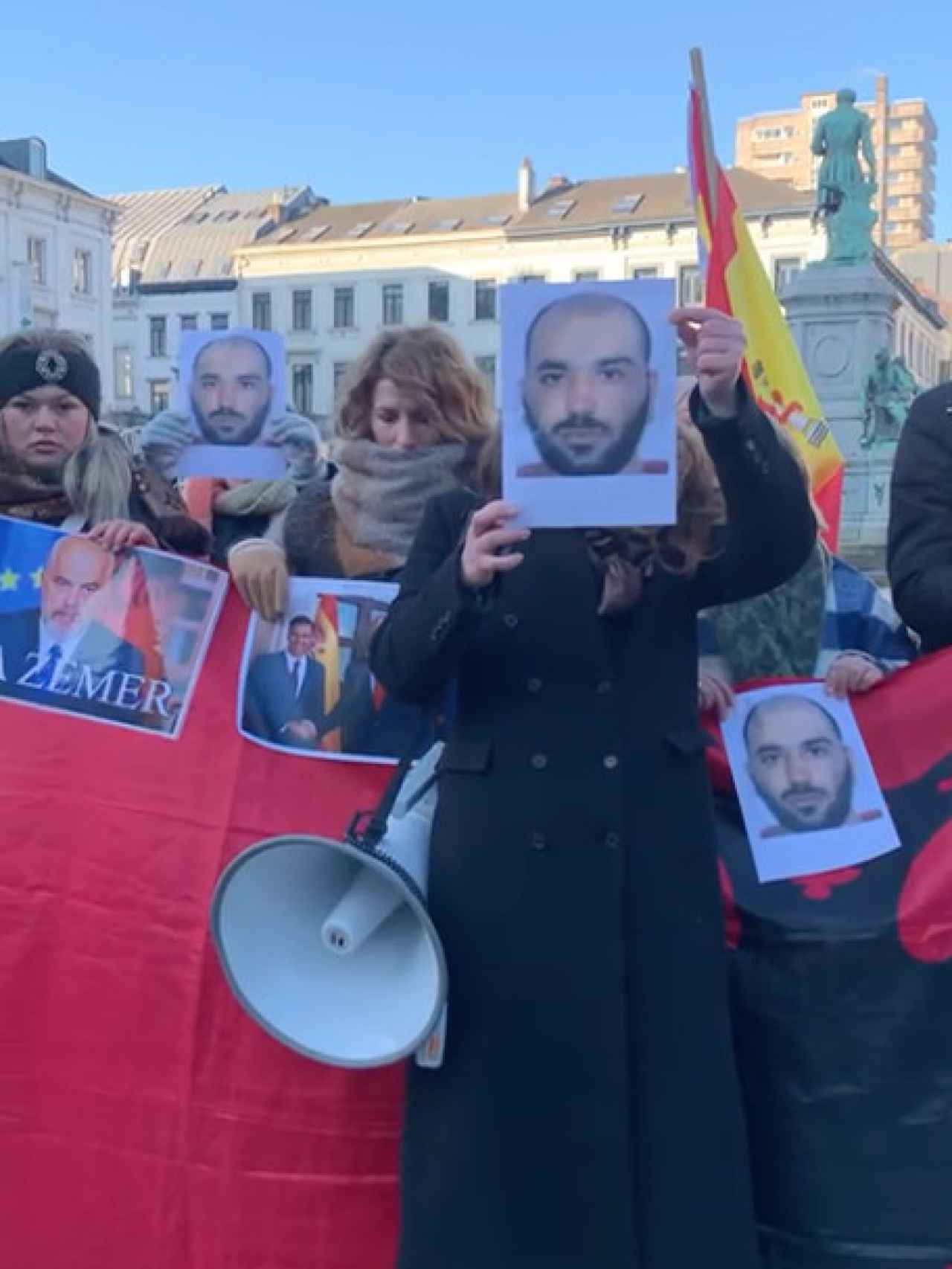 La última manifestación en Bruselas por el caso del corazón del difunto albanés Saimir Sula