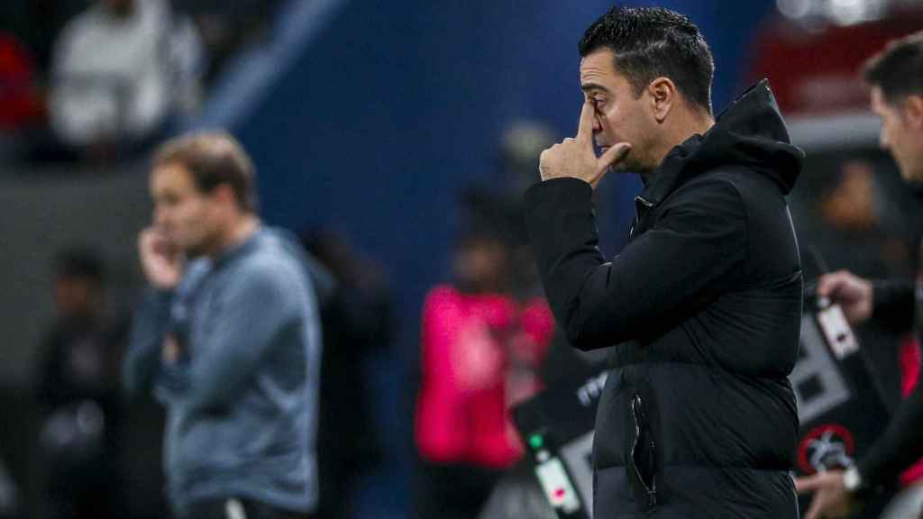 Xavi Hernández, durante la semifinal de Supercopa contra Osasuna