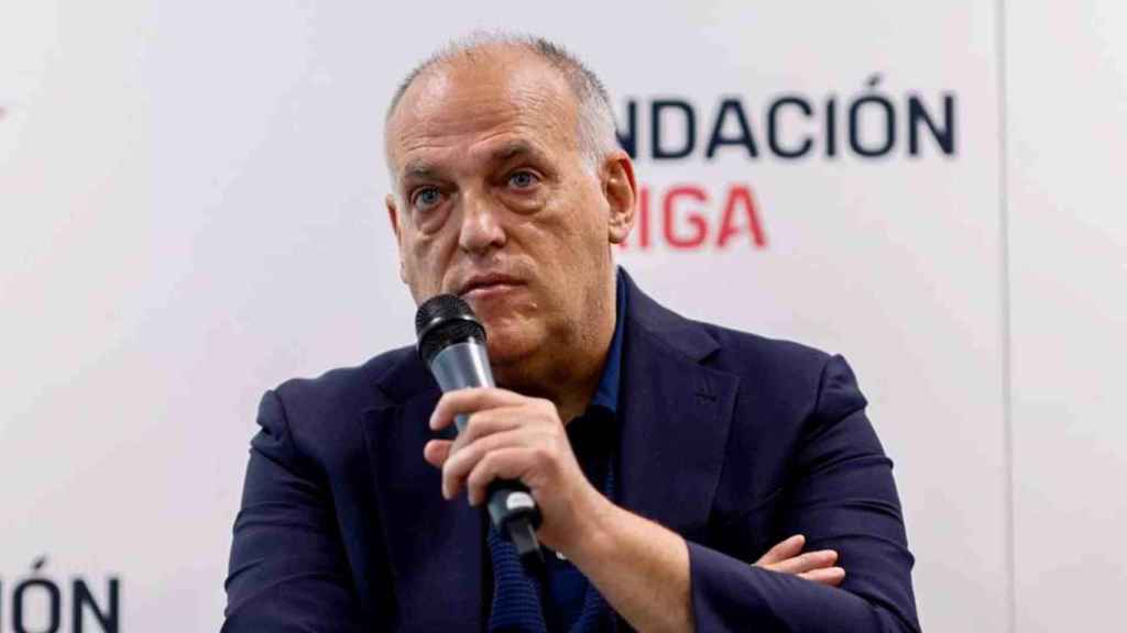 Javier Tebas, presidente de la Liga, en un acto oficial