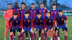 El once del Barça B en su visita al Arenteiro de Orense