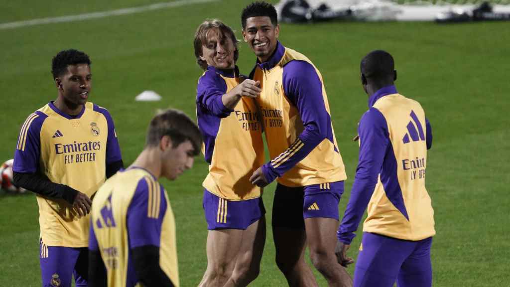 Los jugadores del Real Madrid preparan la final de la Supercopa contra el Barça en Riad