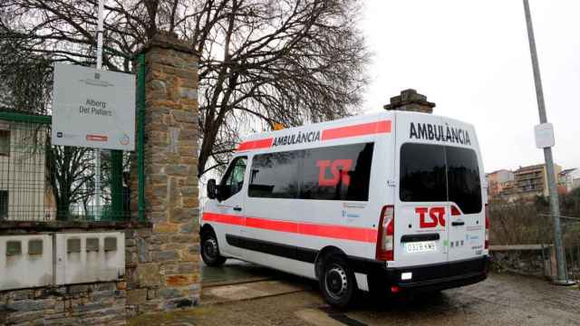 Imagen de una ambulancia de TSC, filial de HTG en Cataluña
