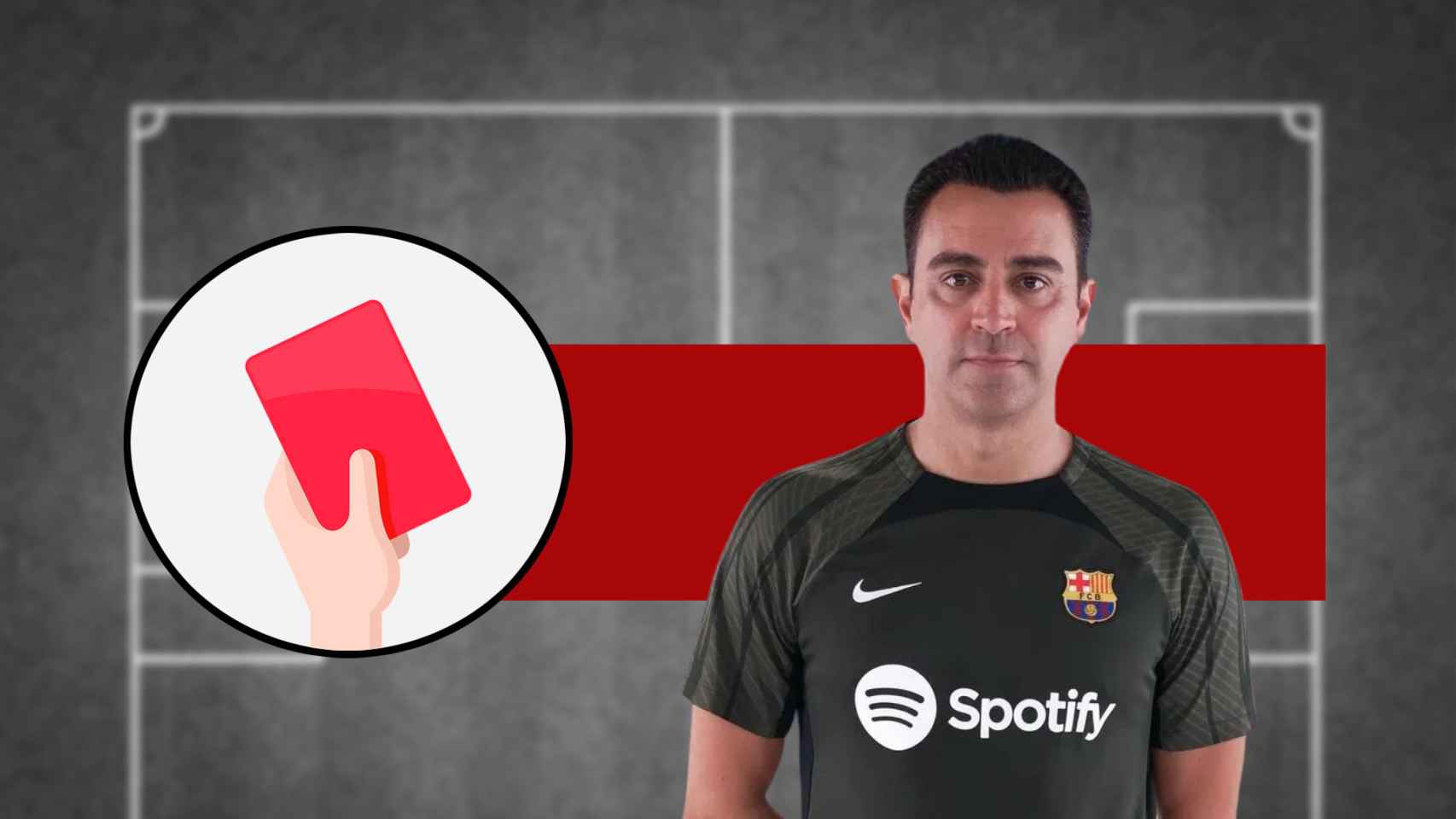 Xavi Hernández: tarjeta roja