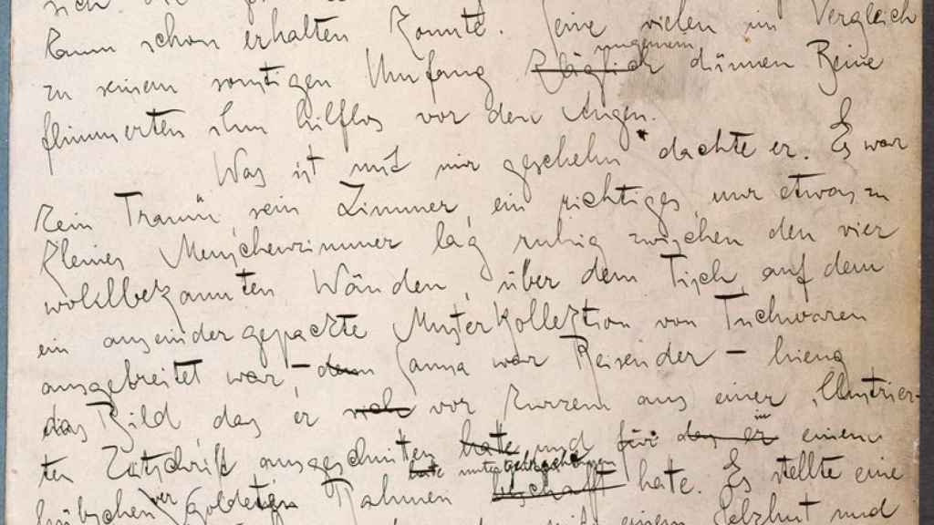 Manuscrito de Franz Kafka de la Biblioteca de Oxford