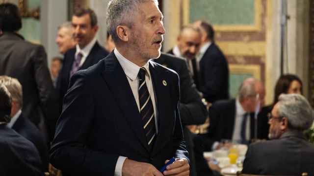 El ministro de Interior, Fernando Grande-Marlaska, durante un desayuno informativo de Fórum Europa
