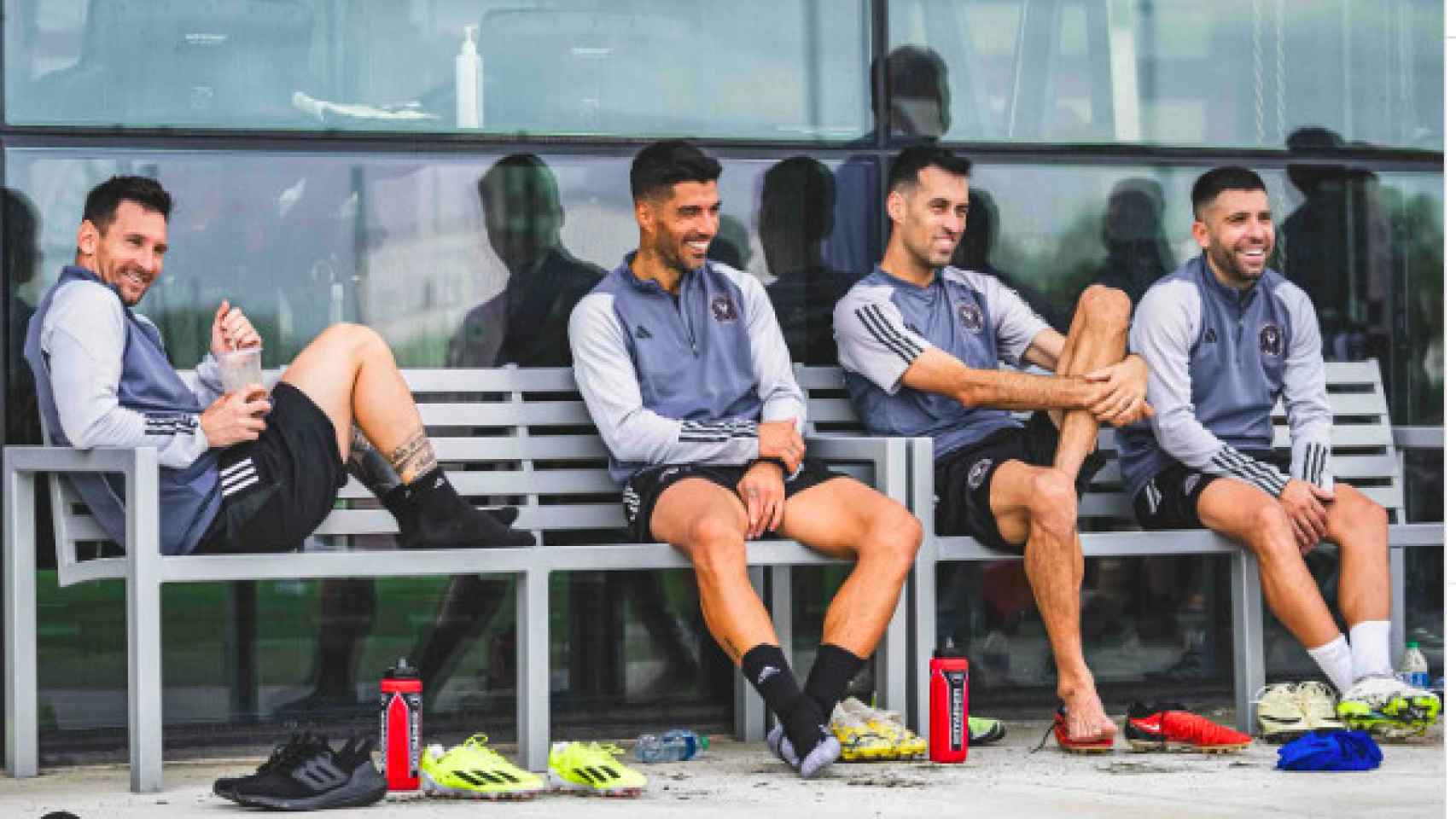 Messi, Sergio Busquets, Alba y Luis Suárez