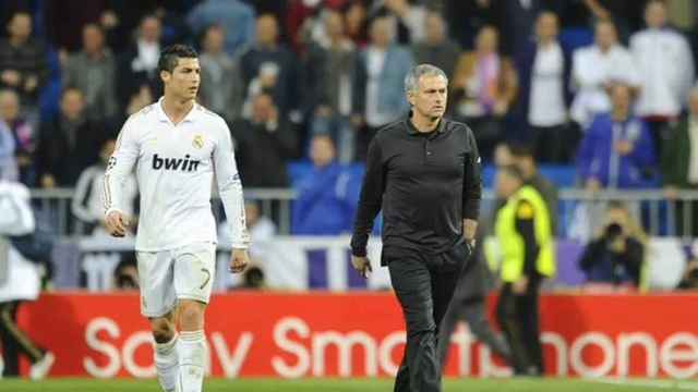 Cristiano Ronaldo y Mourinho, en el Bernabéu