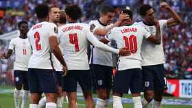 Jesse Lingard, celebrando un gol con la selección de Inglaterra