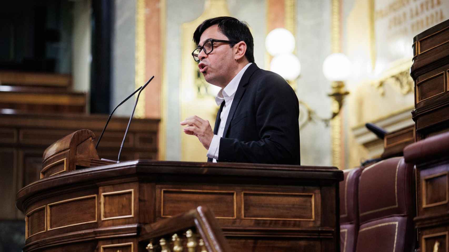 Gerardo Pisarello, exconcejal en Barcelona y ahora diputados, en el Congreso