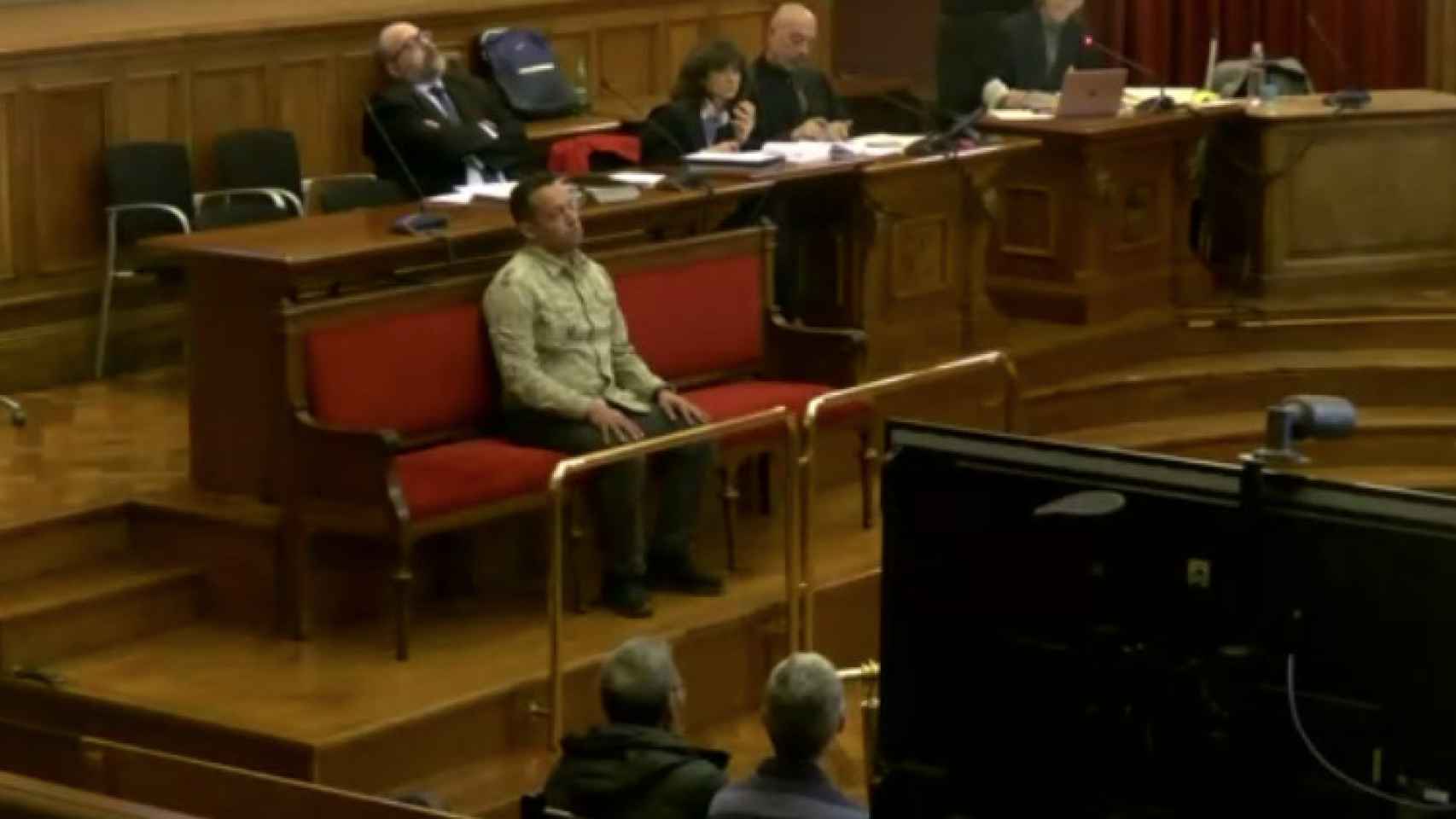 Giovanny B. durante la cuarta sesión del juicio, este jueves en la Audiencia Provincial de Barcelona