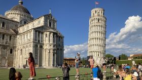 Turistas en Pisa