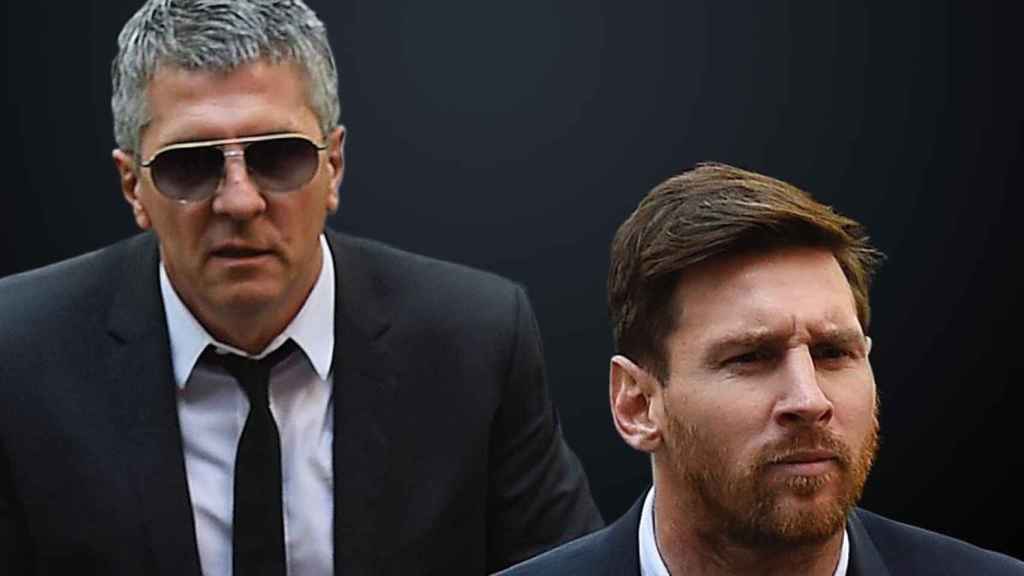 Leo Messi y su padre, Jorge Messi, en una imagen de archivo