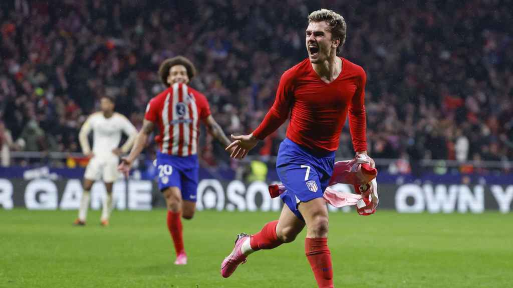 El grito de Griezmann tras anotar el gol de la victoria contra el Real Madrid