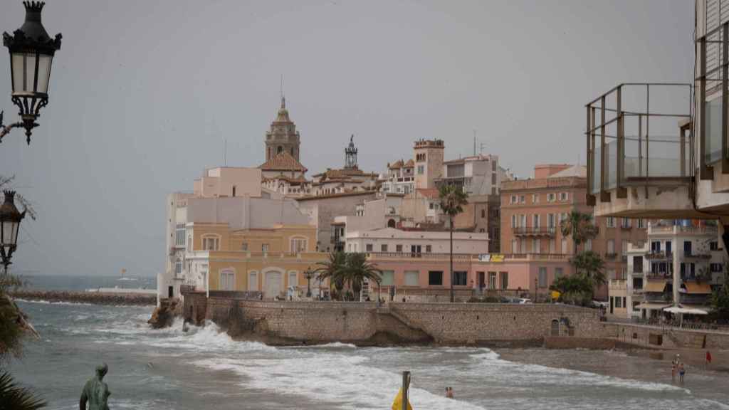 Vistas de una playa de Sitges