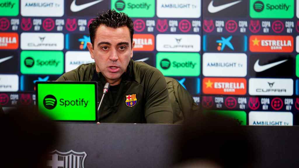 Xavi Hernández, durante la rueda de prensa previa al Athletic-Barça