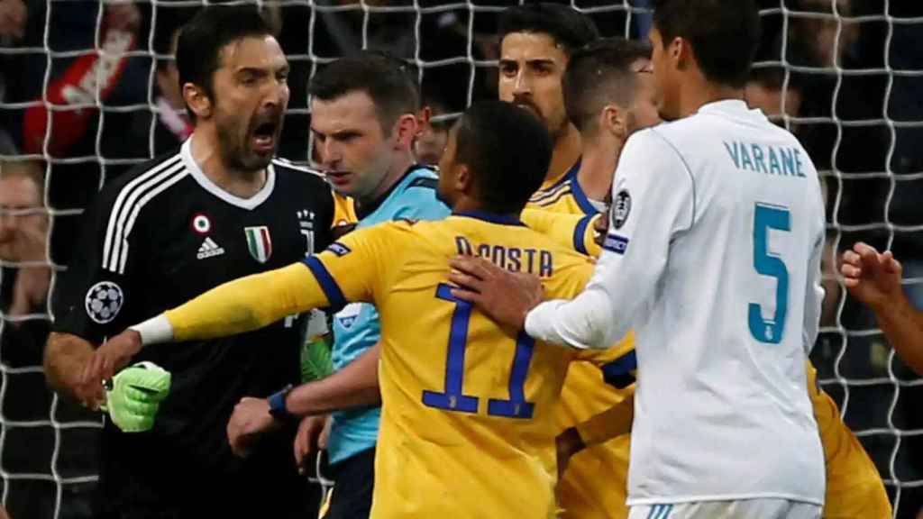 Buffon, indignado en el Bernabéu