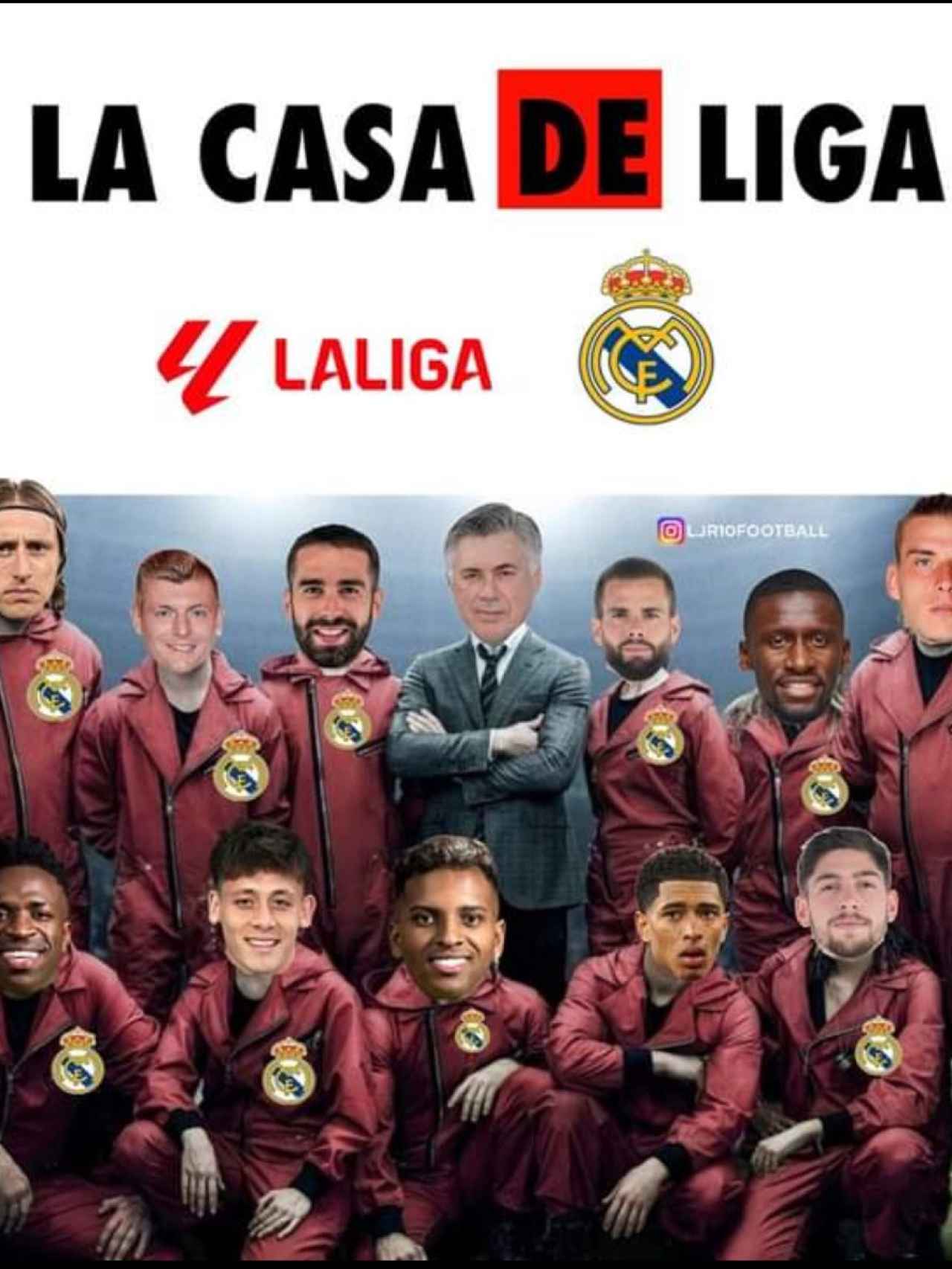 El meme viral del Real Madrid haciendo del elenco de la Casa de Papel