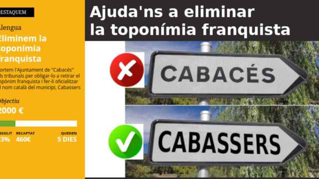 Promoción de la campaña contra la supuesta toponimia franquista en Cataluña