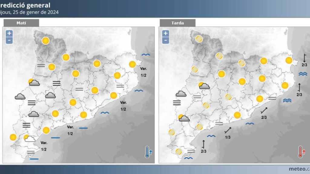 La predicción del tiempo del jueves 25 de enero en Cataluña