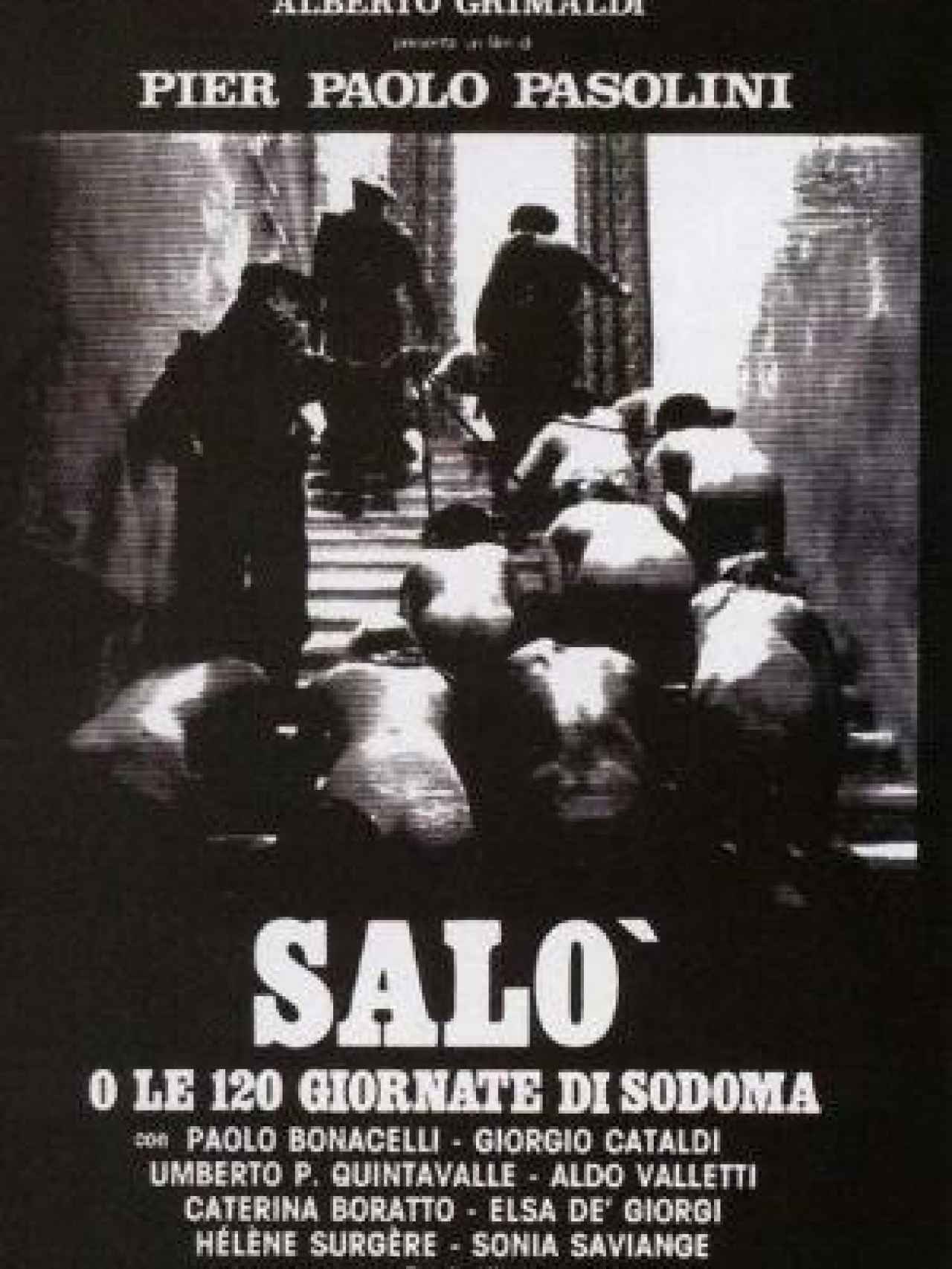 Cartel de la película de Pasolini, Saló o los 120 días de Sodoma