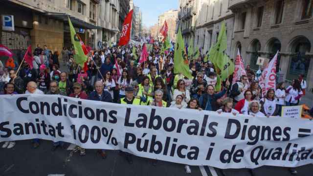 Manifestación de sanitarios el 27 de enero en Barcelona