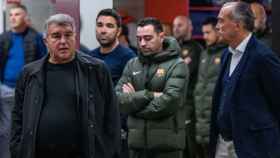Laporta toma la palabra tras la reunión con Xavi y la plantilla del Barça