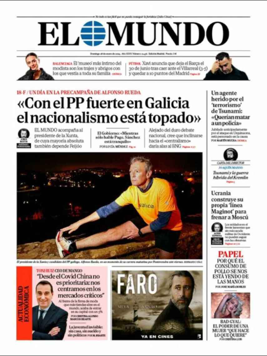 Portada de 'El Mundo' del 28 de enero