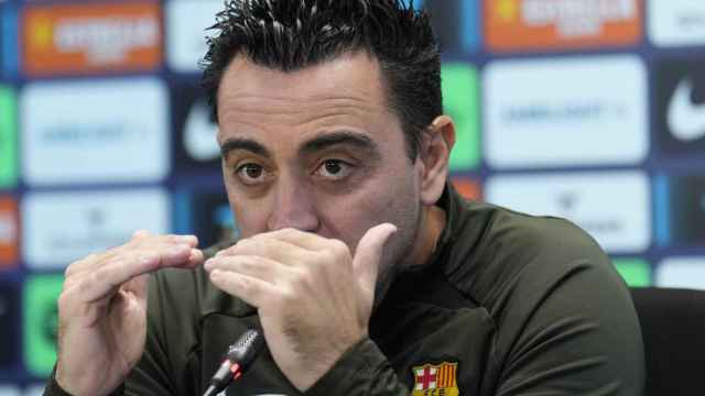 Xavi Hernández, durante la rueda de prensa previa al Barça-Osasuna