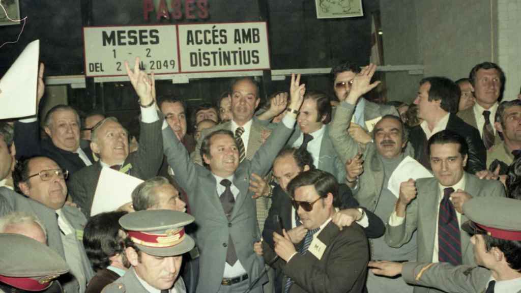 Josep Lluís Núñez, durante su etapa en la presidencia del Barça