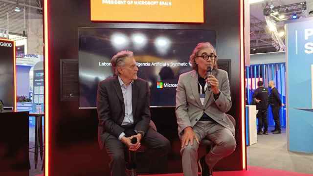El presidente de Microsoft en España, Alberto Granados, y Tatxo Benet, cofundador de Mediapro