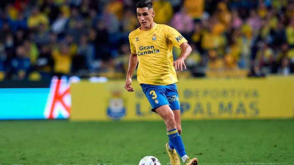 Sergi Cardona, en un partido con Las Palmas