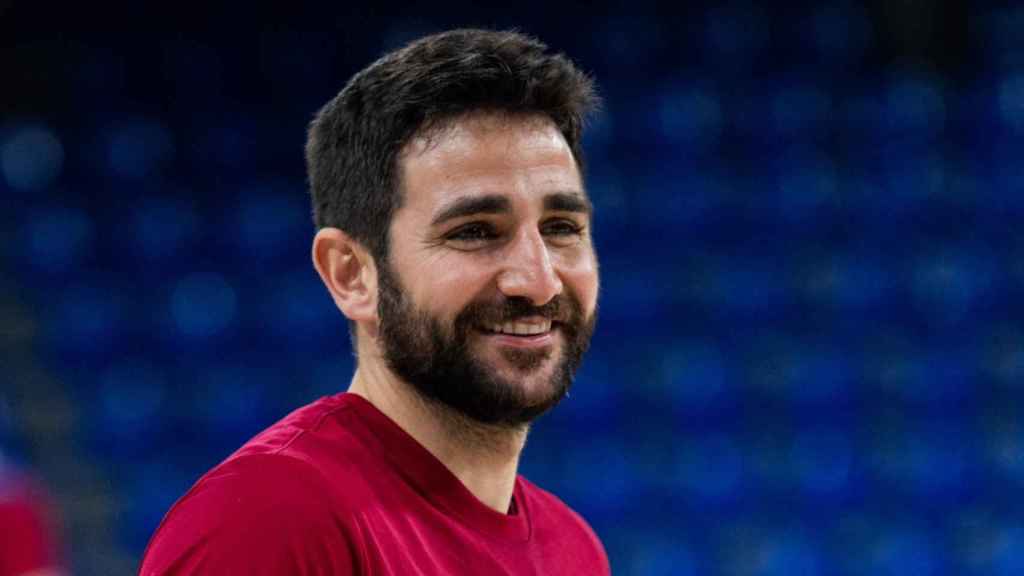 Ricky Rubio, entrenando en el Palau Blaugrana