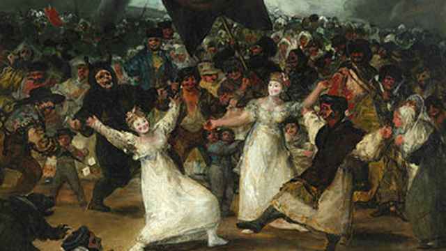 Detalle del cuadro 'El entierro de la sardina' de Goya