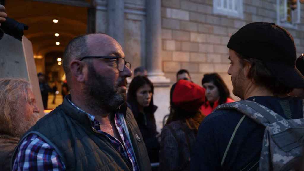 Agricultores catalanes en Palau de la Generalitat