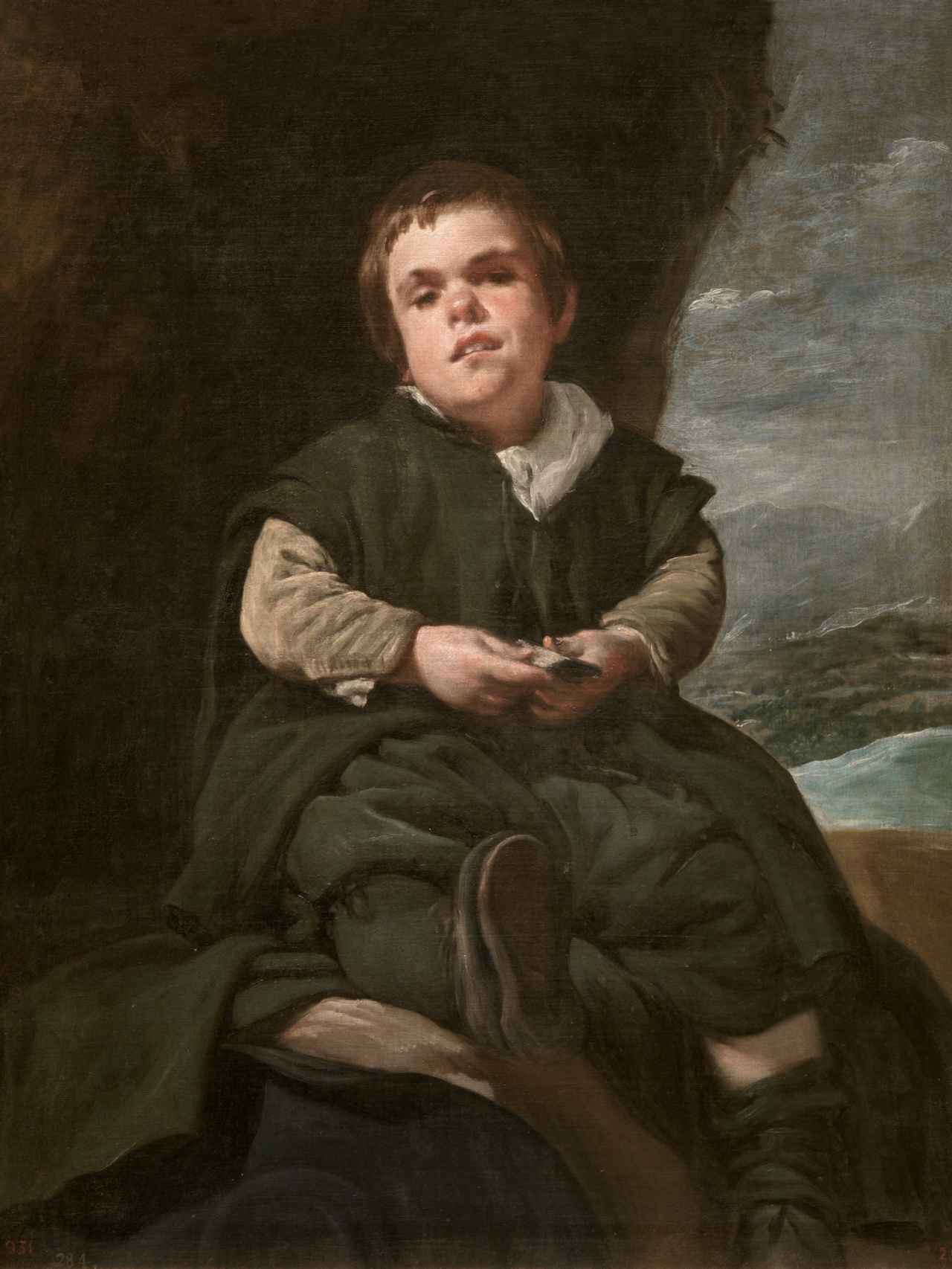 Retrato de Francisco Lezcano, el Niño de Vallecas, óleo de Velázquez fechado entre 1635 y 1645, de cuya cartela se ha retirado el término “enanismo”.