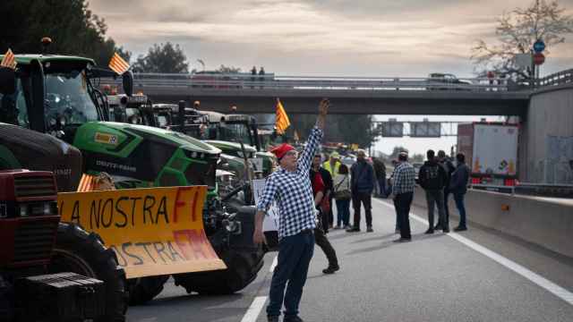 Huelga de agricultores en Cataluña