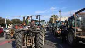 Protesta de agricultores en la Diagonal de Barcelona la semana pasada